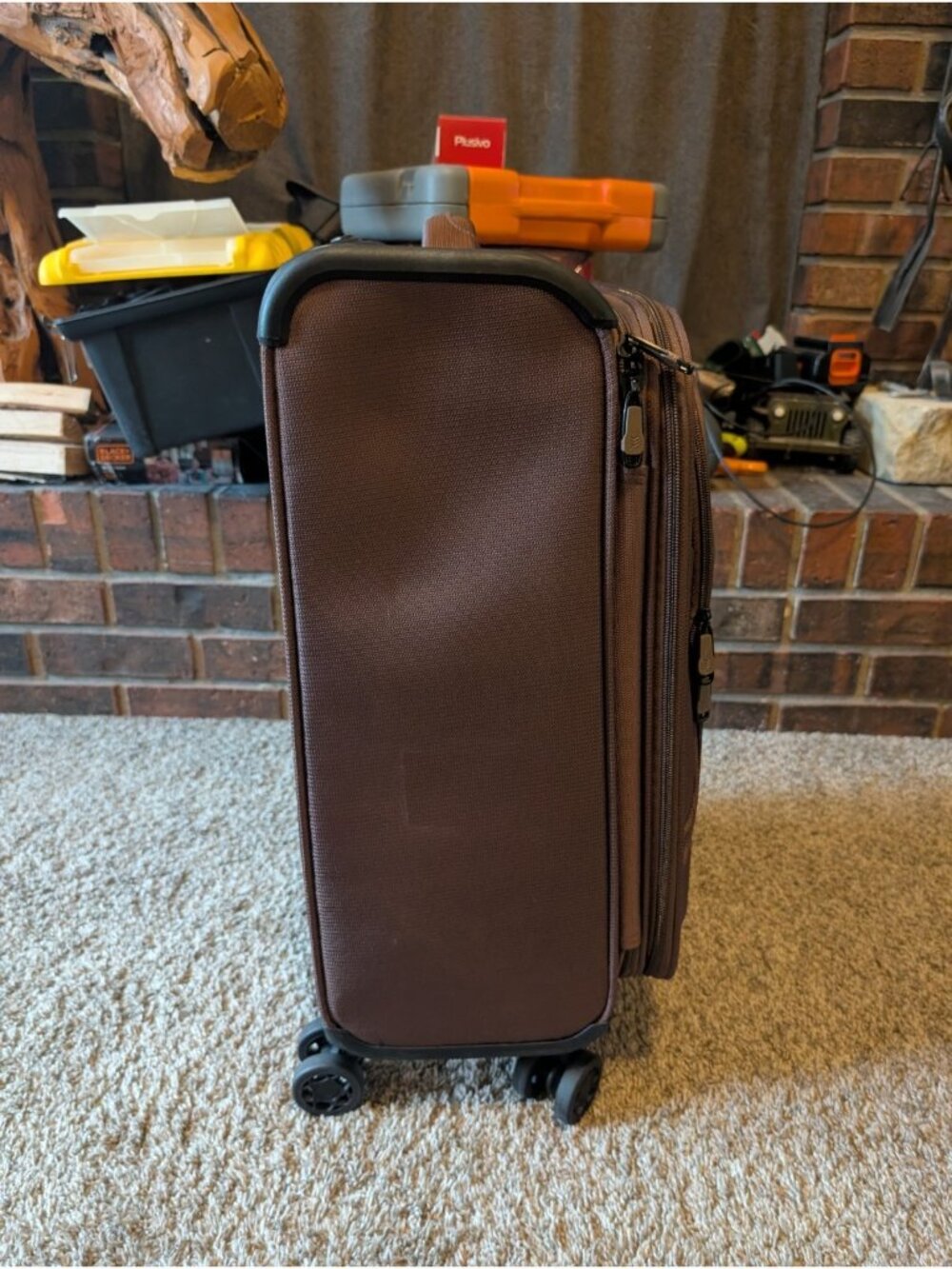 New York Xpress XJ-1907 3PC Brown 22" Luggage, Expandable Soft case Spin Wheels - Picture 2 of 10